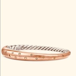 David Yurman Pure Form bracelet, bronze &diamond